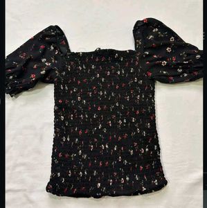 Black floral top