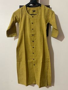 Mustard Button-Down Dress