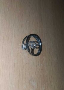 Stylish Silver Tone Spiral Ring
