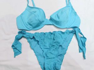 🇳🇿💫💗Sky Blue Colour Beautiful Bra Penty Set