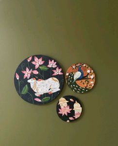 Handpainted Wall Plates (Set of 3)