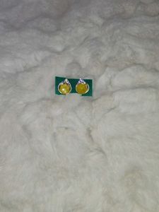 Elegant Yellow Stone Earrings