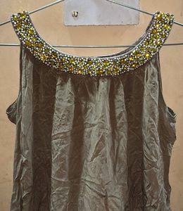 Beaded Sleeveless Top