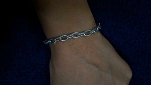 Silver Colour Chain Bracelet For Women