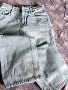 ripped blue jeans