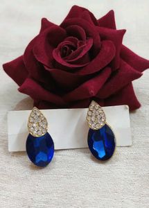 Statement Blue Stone Earrings