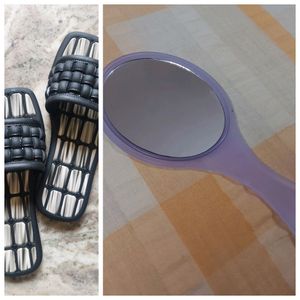 SLIPPERS AND MIRROR