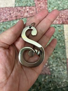 Letter S Silver Pendant