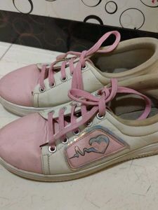 Cute Pink &amp; Cream Sneakers