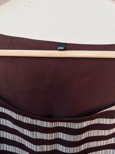 Brown Striped Gown