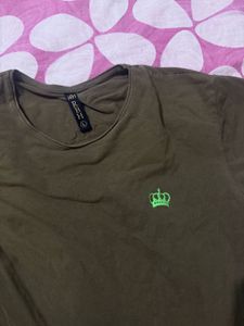 Olive Green Crown Tee