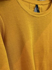 Yellow Knit Long Sleeve Top