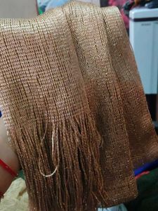 Dupatta With Blouse Golden Colour