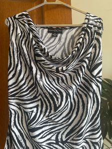 Zebra Print Sleeveless Top