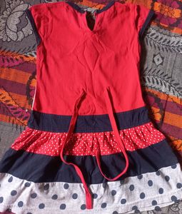 Red Cotton Frock(2)