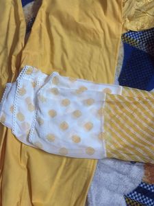 Yellow Embroidered Kurta