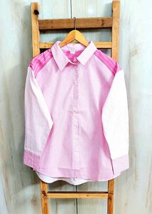 Pink Striped Long Sleeve Shirt Size-42-44