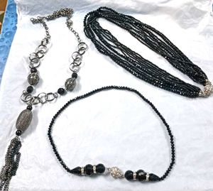 Black Necklace Set