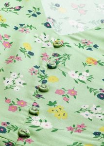 Women Green &amp; Yellow Floral Printed Fit and Flare