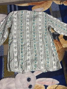 Striped Floral Print Top