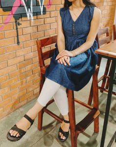 Denim Body Cone Dress