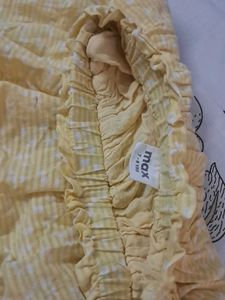 Cute Yellow Striped Short Skirt