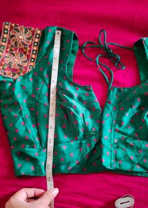 Elegant Green Embroidered Saree