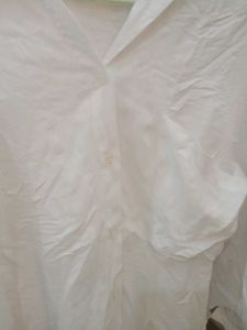Oversized White Button-Down Shirt
