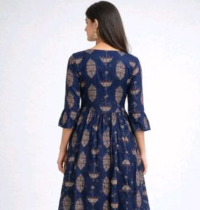 Elegant Blue Printed Kurta 🧿