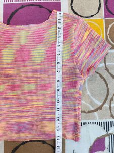 Colorful Knit Crop Top