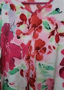 Floral Print Long Sleeve Blouse