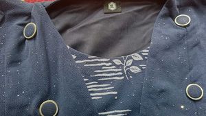 Elegant Navy Blue A-Line Top