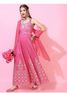 Royal pink ethnic gown