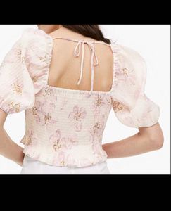 Floral Smocked Puff Sleeve Top