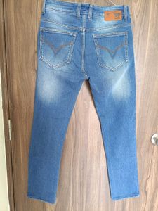 Dark Blue Denim Jeans For Men