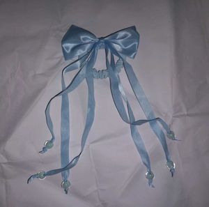 Light Blue Ribbon Hair Tie
