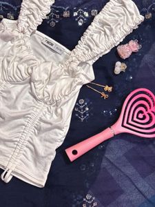 White Corset Style Top