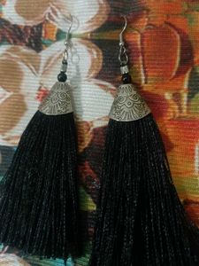 Black Thread Earring