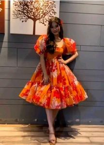 Floral Puff Sleeve Mini Dress