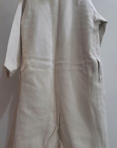 Subtle Long Off White Over Coat