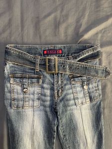 Vintage Belted Jeans