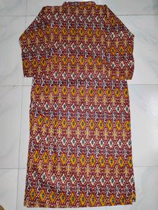Brown Printed Kurta