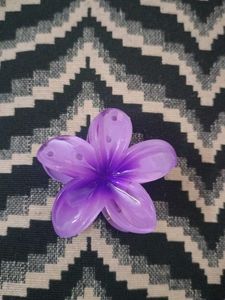 Purple Flower Hair Clip