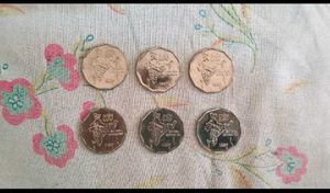 Six Pieces Two Rupees Flag Coins