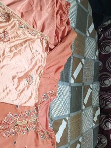 Peach Embroidered Salwar Kameez
