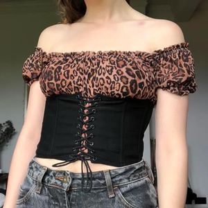 rare iamgia - y2k corset lepord print