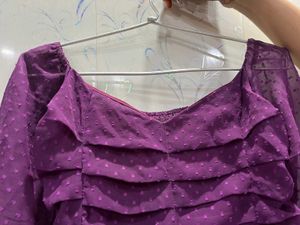 Purple Ruffle Top