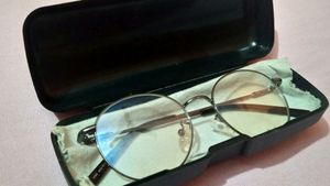 Grey Metal Round Glasses