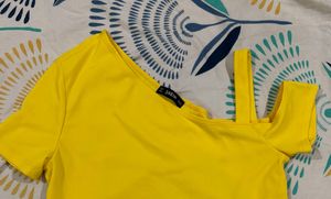 Yellow One-Shoulder Top