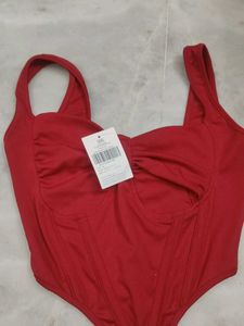 Red Bustier Corset Top